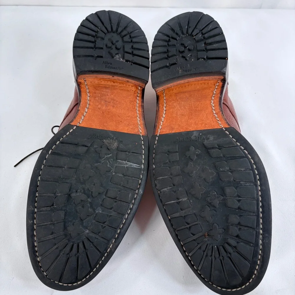 Allen Edmonds Canton Oxford Shoes  Pebble Leather Split Toe 11.5 D Vibram Sole